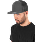 Čepice kšiltovka Snapback, FLEXFIT Yupoong Trucker, šíťkovaná, tmavě šedá