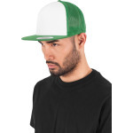 Čepice kšiltovka Snapback, FLEXFIT Yupoong Trucker, šíťkovaná, bílo-zelená