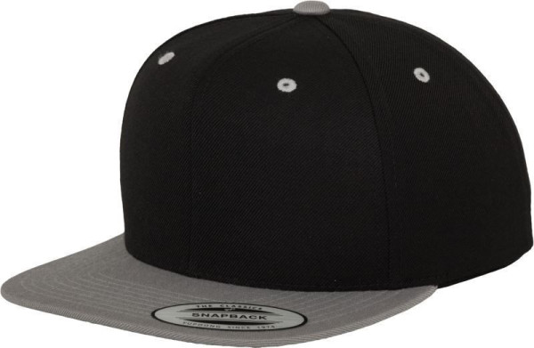 Čepice kšiltovka Snapback, FLEXFIT Yupoong baseballová, šedo-černá