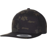 Čepice kšiltovka Snapback, FLEXFIT Yupoong baseballová, army tmavá maskáčová