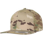 Čepice kšiltovka Snapback, FLEXFIT Yupoong baseballová, pouštní maskáčová