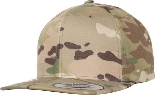 Čepice kšiltovka Snapback, FLEXFIT Yupoong baseballová, pouštní maskáčová
