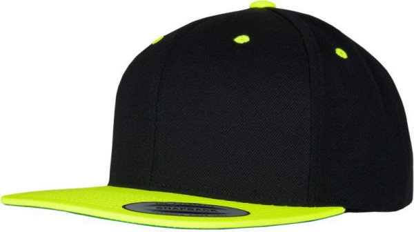 Čepice kšiltovka Snapback, FLEXFIT Yupoong baseballová, žluto-černá