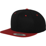 Čepice kšiltovka Snapback, FLEXFIT Yupoong baseballová, červeno-černá