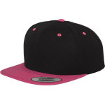 Čepice kšiltovka Snapback, FLEXFIT Yupoong baseballová, růžovo-černá