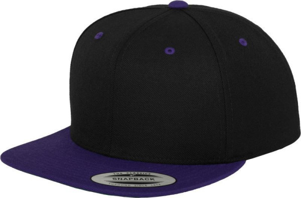 Čepice kšiltovka Snapback, FLEXFIT Yupoong baseballová, fialovo-černá