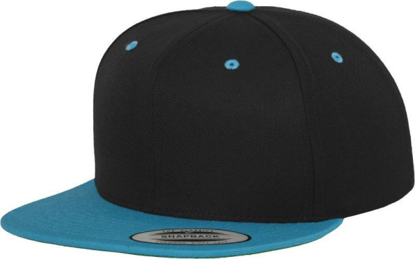 Čepice kšiltovka Snapback, FLEXFIT Yupoong baseballová, modro-černá