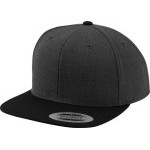 Čepice kšiltovka Snapback, FLEXFIT Yupoong baseballová, černo-tmavě šedá