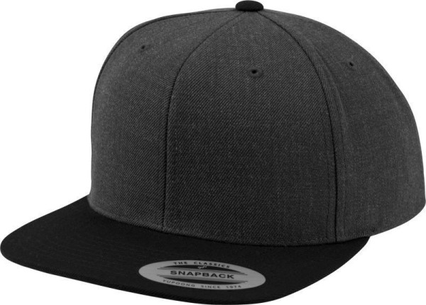 Čepice kšiltovka Snapback, FLEXFIT Yupoong baseballová, černo-tmavě šedá