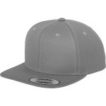 Čepice kšiltovka Snapback, FLEXFIT Yupoong baseballová, stříbrná