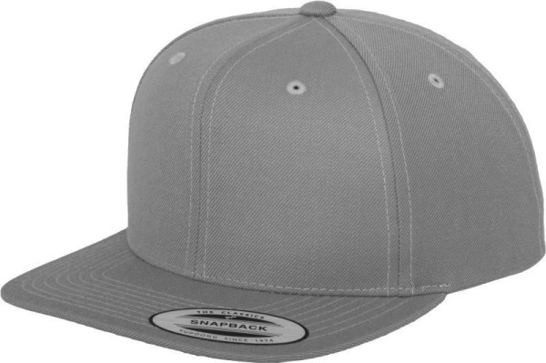 Čepice kšiltovka Snapback, FLEXFIT Yupoong baseballová, stříbrná