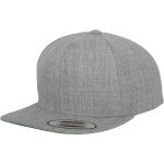 Čepice kšiltovka Snapback, FLEXFIT Yupoong baseballová, světle šedá
