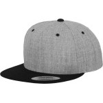 Čepice kšiltovka Snapback, FLEXFIT Yupoong baseballová, černo-světle šedá