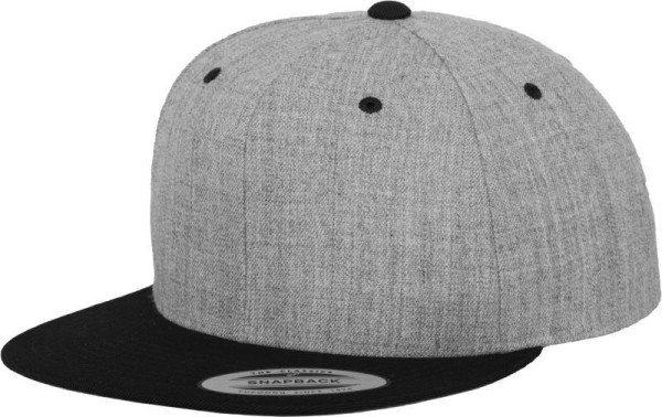 Čepice kšiltovka Snapback, FLEXFIT Yupoong baseballová, černo-světle šedá
