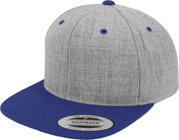 Čepice kšiltovka Snapback, FLEXFIT Yupoong baseballová, modro-šedá