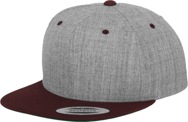 Čepice kšiltovka Snapback, FLEXFIT Yupoong baseballová, hnědo-šedá