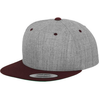 Čepice kšiltovka Snapback, FLEXFIT Yupoong baseballová, hnědo-šedá