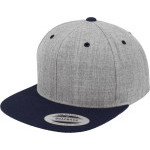 Čepice kšiltovka Snapback, FLEXFIT Yupoong baseballová, namořní modro-šedá