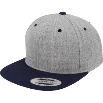 Čepice kšiltovka Snapback, FLEXFIT Yupoong baseballová, namořní modro-šedá