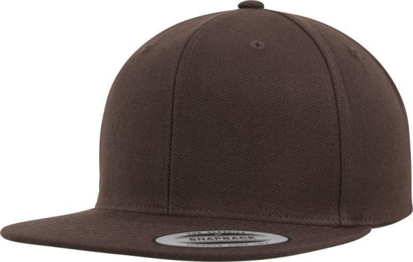 Čepice kšiltovka Snapback, FLEXFIT Yupoong baseballová, tmavě hnědá