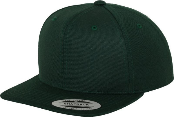 Čepice kšiltovka Snapback, FLEXFIT Yupoong baseballová, tmavě zelená