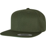 Čepice kšiltovka Snapback, FLEXFIT Yupoong baseballová, olivově zelená