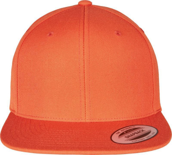 Čepice kšiltovka Snapback, FLEXFIT Yupoong baseballová, oranžová