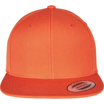 Čepice kšiltovka Snapback, FLEXFIT Yupoong baseballová, oranžová
