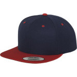 Čepice kšiltovka Snapback, FLEXFIT Yupoong baseballová, červeno-námořní modrá