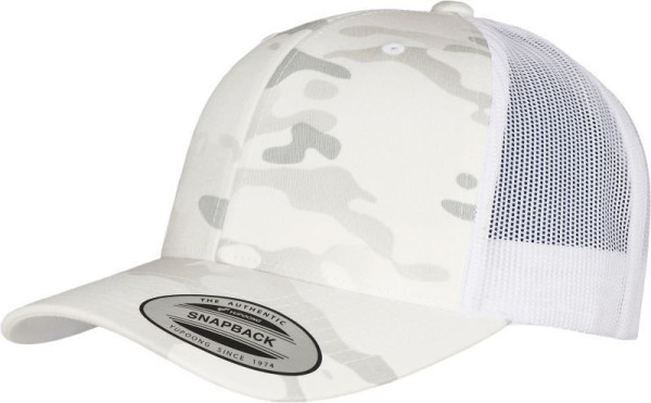 Čepice kšiltovka FLEXFIT Yupoong, Multicam, síťkovaná, maskáčovo bílá