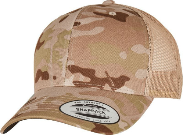 Čepice kšiltovka FLEXFIT Yupoong, Multicam, síťkovaná, pouštní