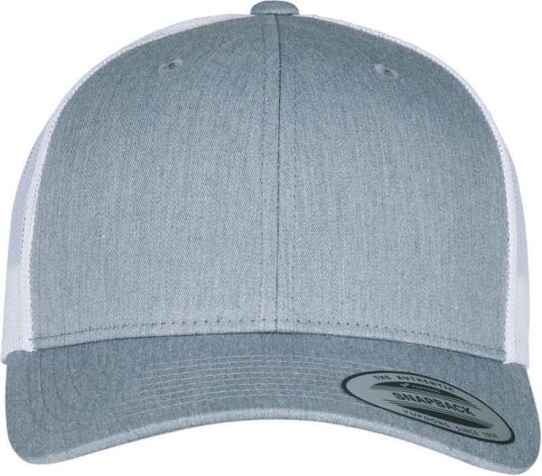 Čepice kšiltovka FLEXFIT Yupoong, Trucker, síťkovaná, šedo-bílá