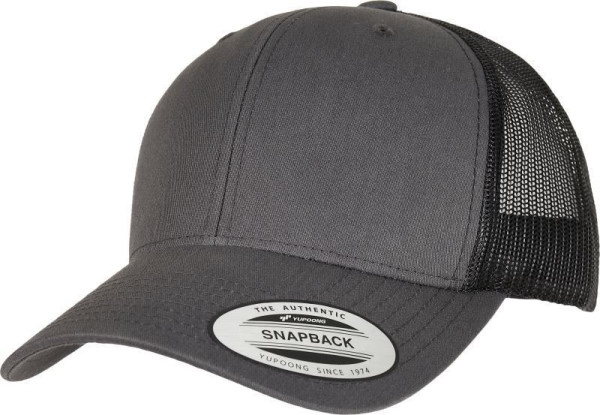 Čepice kšiltovka FLEXFIT Yupoong, Trucker, síťkovaná, šedo-černá