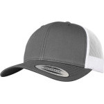 Čepice kšiltovka FLEXFIT Yupoong, Trucker, síťkovaná, vřesově šedo-bílá