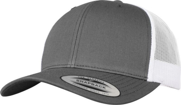 Čepice kšiltovka FLEXFIT Yupoong, Trucker, síťkovaná, vřesově šedo-bílá