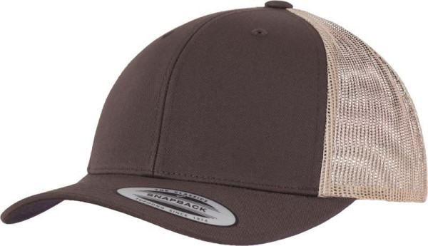 Čepice kšiltovka FLEXFIT Yupoong, Trucker, síťkovaná, hnědá-khaki