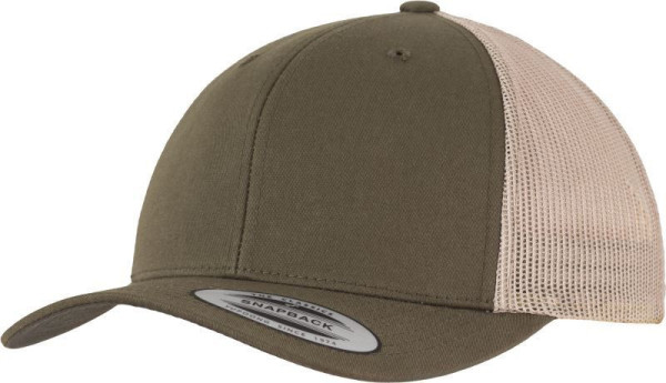 Čepice kšiltovka FLEXFIT Yupoong, Trucker, síťkovaná, army zelená-khaki