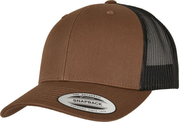 Čepice kšiltovka FLEXFIT Yupoong, Trucker, síťkovaná, hnědo-černá