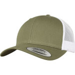 Čepice kšiltovka FLEXFIT Yupoong, Trucker, síťkovaná, buck, olivově-bílá