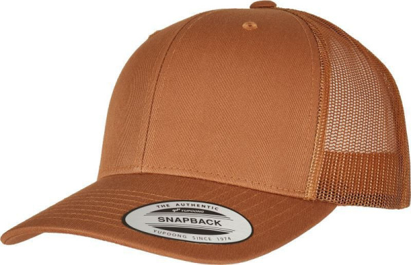 Čepice kšiltovka FLEXFIT Yupoong, Trucker, síťkovaná, karamelová