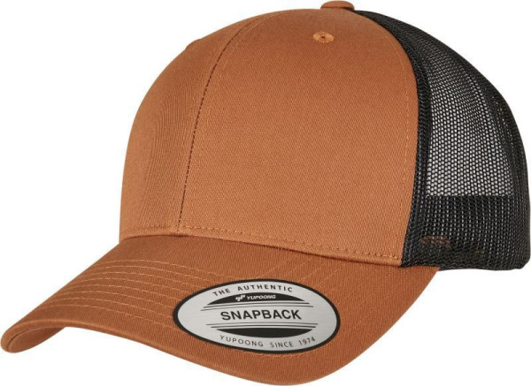 Čepice kšiltovka FLEXFIT Yupoong, Trucker, síťkovaná, karamelovo-černá