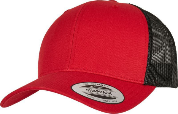 Čepice kšiltovka FLEXFIT Yupoong, Trucker, síťkovaná, červeno-černá