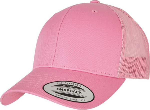 Čepice kšiltovka FLEXFIT Yupoong, Trucker, síťkovaná, růžová