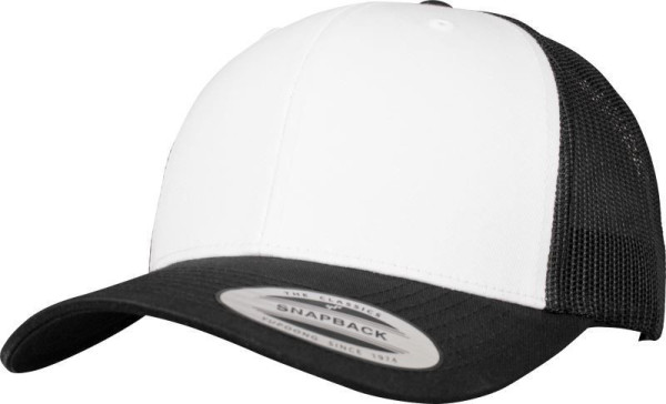 Čepice kšiltovka FLEXFIT Yupoong, Trucker, síťkovaná, bílo-černá