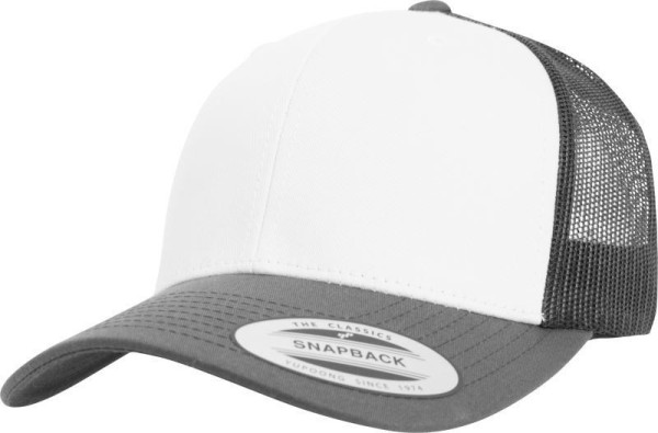 Čepice kšiltovka FLEXFIT Yupoong, Trucker, síťkovaná, bílo-šedá