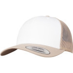 Čepice kšiltovka FLEXFIT Yupoong, Trucker, síťkovaná, bílá-khaki