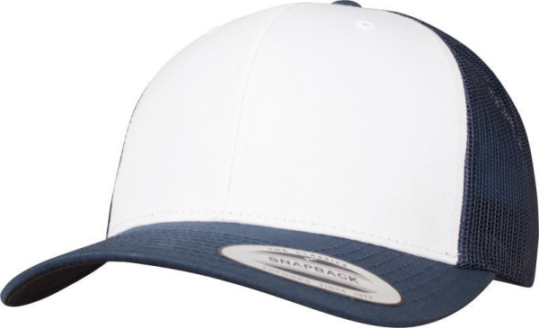 Čepice kšiltovka FLEXFIT Yupoong, Trucker, síťkovaná, bílo-námořní modrá