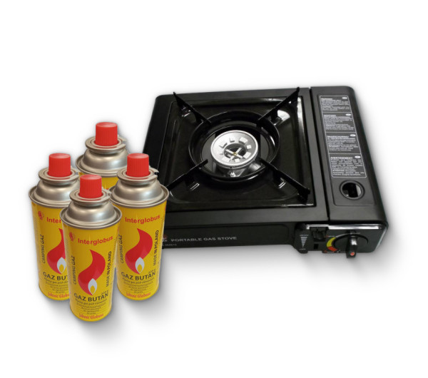 Sada plynového vařiče 605243 a 4 plynových kartuší 400ml 606149