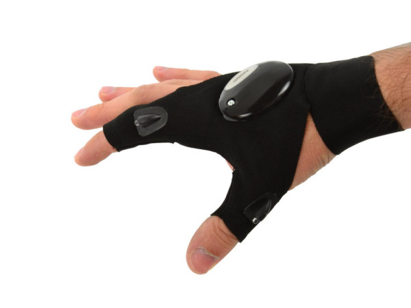 Rukavice LED s třemi světly na prstech a ruce