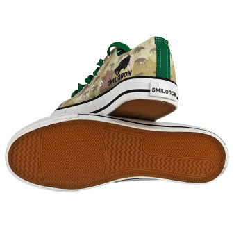 Tenisky plátěné nízké SMILODON světlý vzor, 45